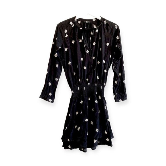 RAILS Jasmine Ruffle Hem Dress In Black Rivet Star, size XS - Picture 4 of 15
